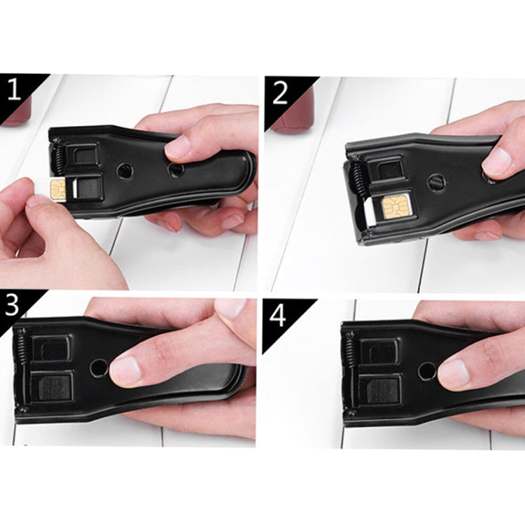適用於適用於蘋果和安卓機型  雙口Nano Sim Cutter剪卡器, 配Nano / Micro / Standard SIM卡適配器+取卡針工具