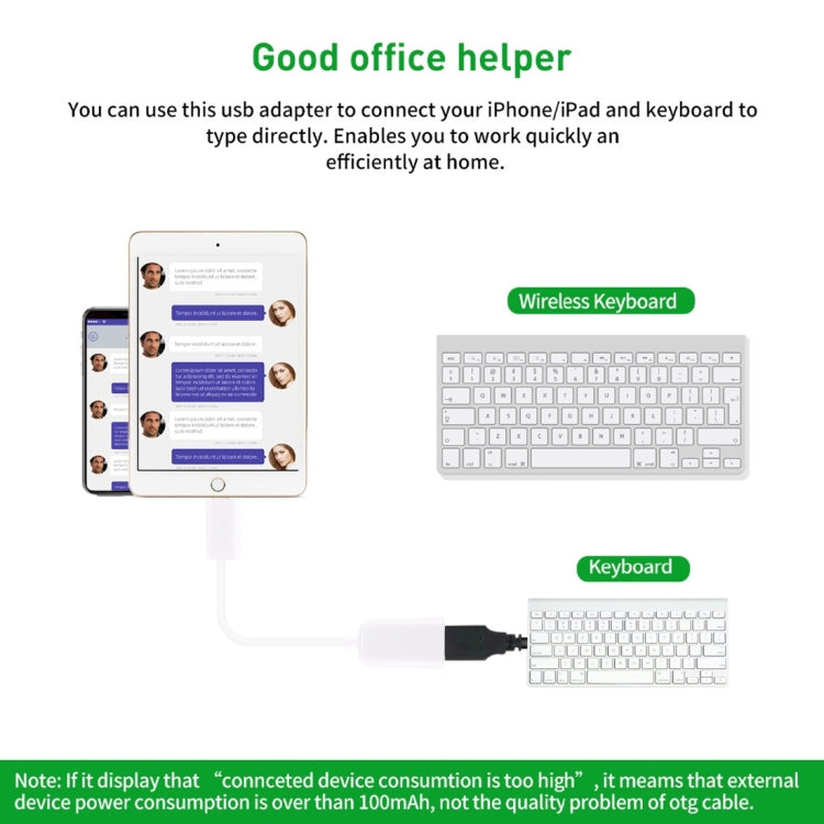 USB 轉 8-pin OTG線,可以支持iOS 10.2以下的系統, 長: 18厘米