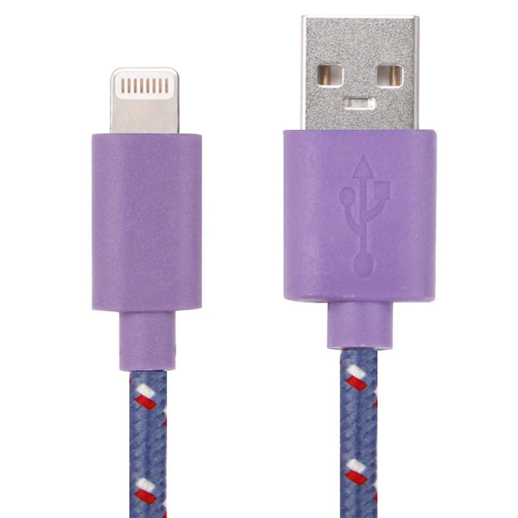 2m Nylon Netting USB Data Transfer Charging Cable For iPhone, iPad