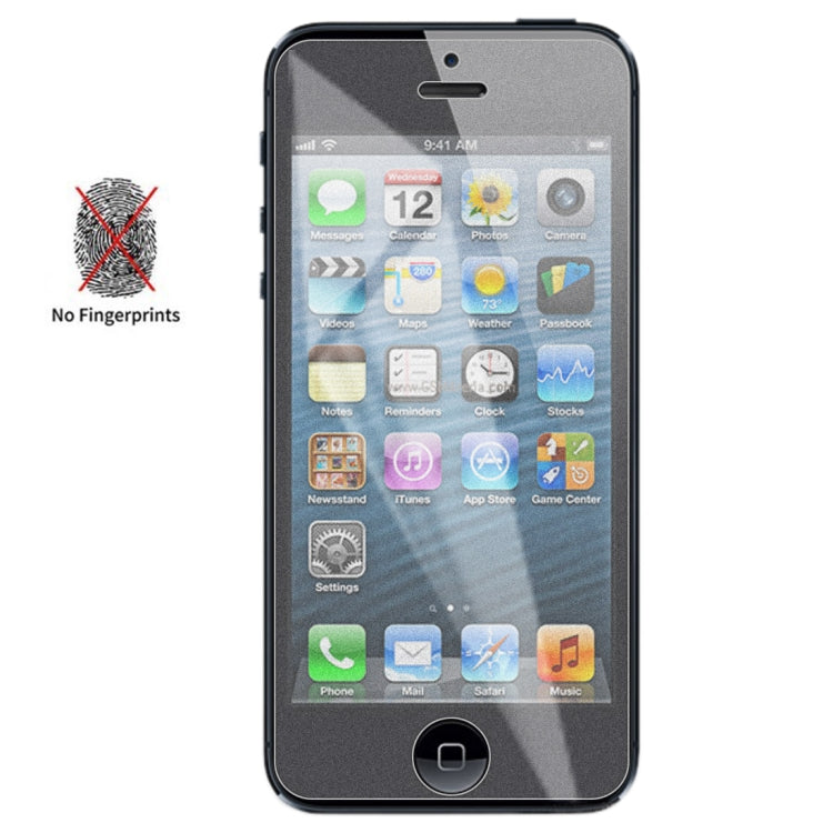 適用於iPhone 5 & 5S & 5C   0.3mm 2.5D 平面磨砂鋼化玻璃保護膜