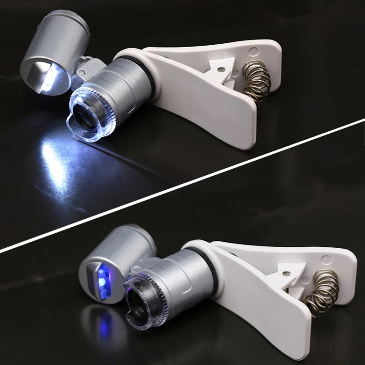 通用 夾子型帶LED燈手機用顯微鏡