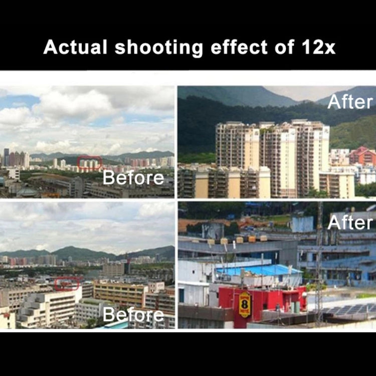 12X夾子長焦鏡頭 通用型 帶夾子 光學變焦鏡頭望遠鏡