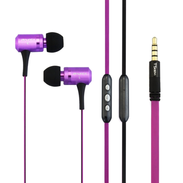 Awei-TS130Vi 麵條樣式帶麥耳機 適用於三星可加減音量，及上下一曲