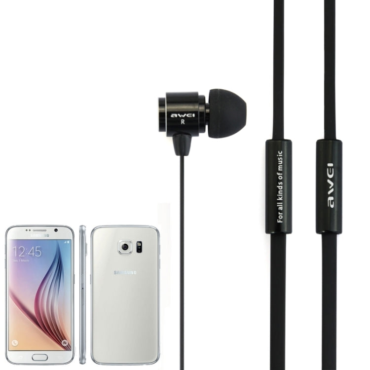 awei S10HI 麵條樣式帶麥耳機 適用於三星可加減音量，及上下一曲