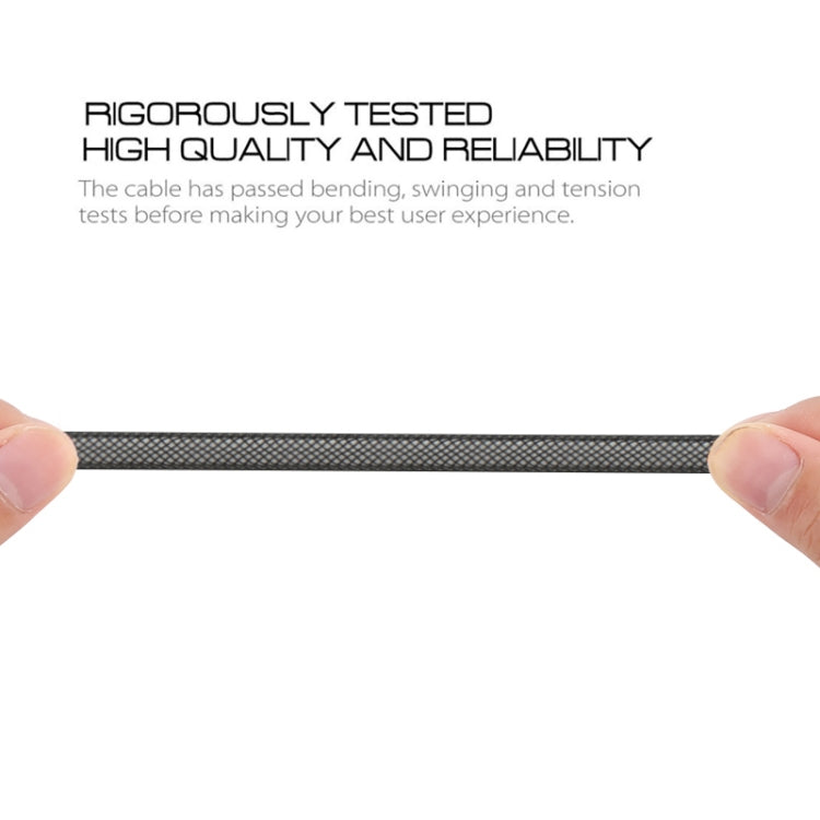 網狀風格金屬頭8 Pin轉USB數據線/充電線，線長：1m