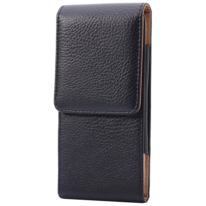 5.5英寸iPhone 6 Plus, 適用於Samsung Galaxy Note 4 / Note III / Note II荔枝紋直板背夾扣腰包