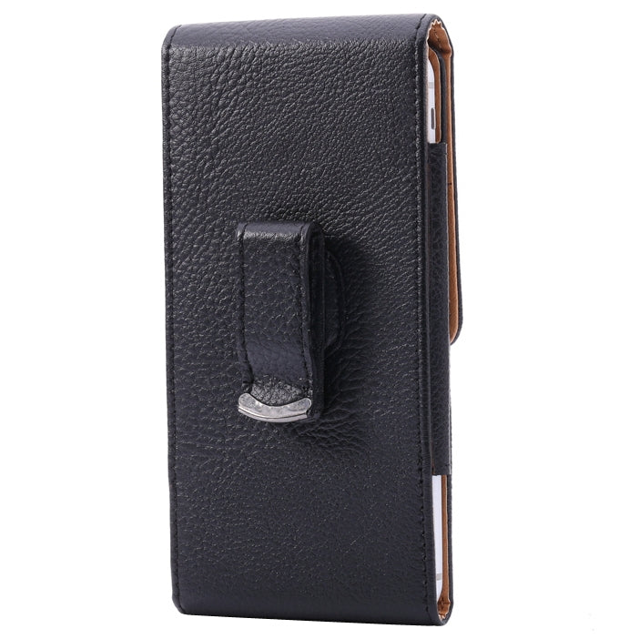 5.5英寸iPhone 6 Plus, 適用於Samsung Galaxy Note 4 / Note III / Note II荔枝紋直板背夾扣腰包