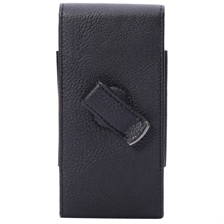 5.5英寸iPhone 6 Plus, 適用於Samsung Galaxy Note 4 / Note III / Note II荔枝紋直板背夾扣腰包