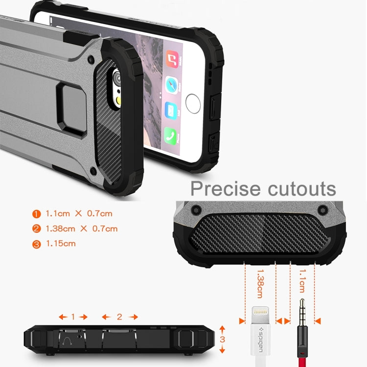 適用於蘋果iPhone 6 Plus & 6s Plus 5.5寸 金剛鐵甲TPU PC組合殼