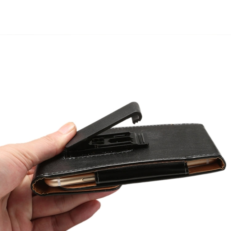 適用於蘋果6 Plus/6S Plus 三星蓋樂世Note 8/三星Note5/S6 Edge Plus/A8/Note4手機通用小羊皮紋可旋轉背夾扣豎套掛腰包