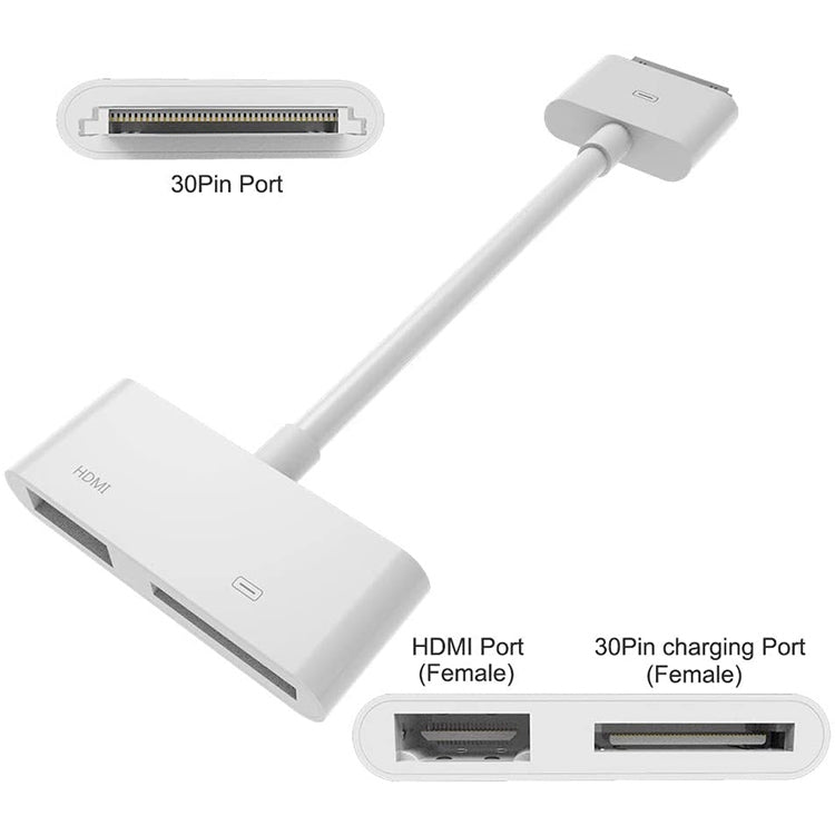 数字AV適配器, 支持HDMI 適用於iPad 3 /  iPad 2 / iPad / iPhone 4 & 4S / iPod Touch 4