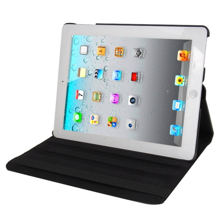 適用於iPad 3 旋轉皮套 帶休眠功能 寶藍色, For New iPad (iPad 3)