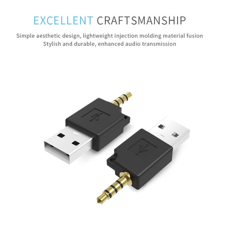 適用於iPod shuffle 3rd / 2nd USB轉3.5mm轉接頭