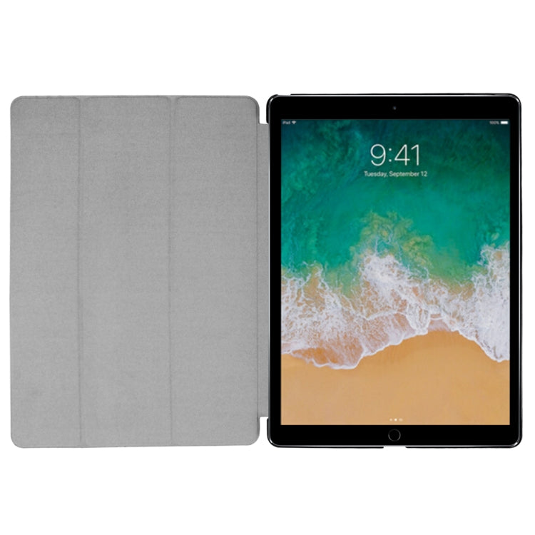 Custer Texture Horizontal Flip Smart Leather Case with 3-folding Holder  & Sleep / Wake-up Function for iPad ro 12.9 inch 2017 / 2015