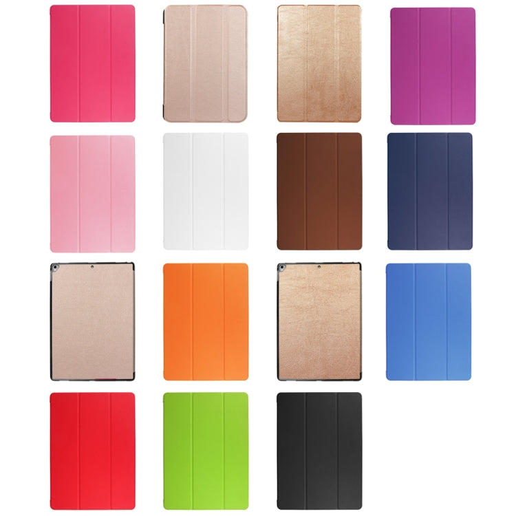 Custer Texture Horizontal Flip Smart Leather Case with 3-folding Holder  & Sleep / Wake-up Function for iPad ro 12.9 inch 2017 / 2015