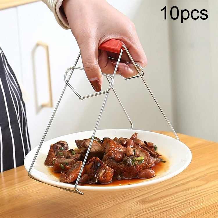 10pcs High Quality Kitchen Gadget Stainless Steel Pot Clip