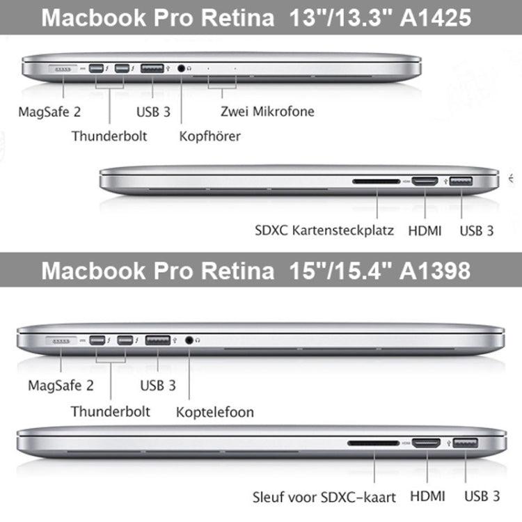 適用於蘋果筆計本MacBook Pro Retina 13.3寸A1425水晶保護外殼