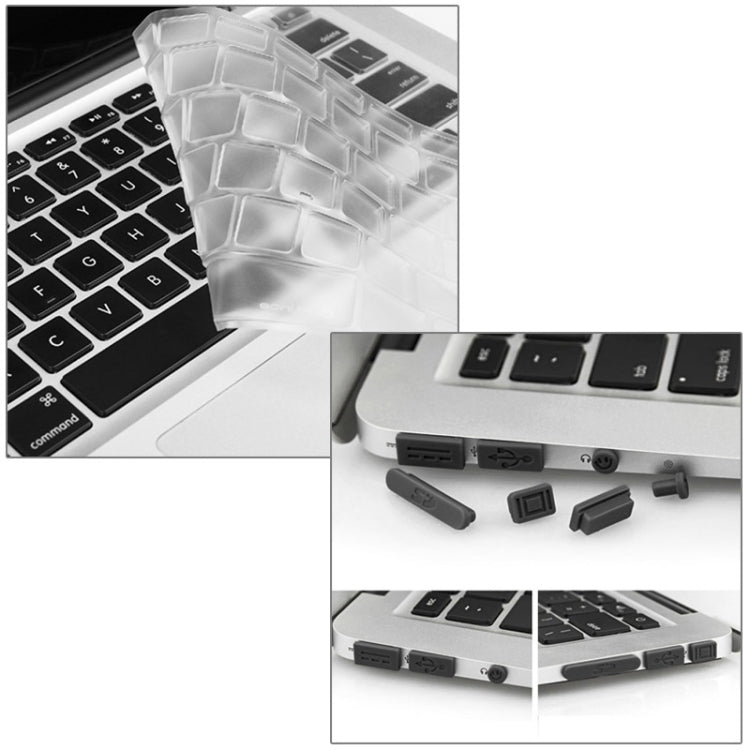 ENKAY 草帽王子 3合1套裝 MacBook Air 13.3 inch 美版 / A1369 / A1466 適用於蘋果筆記本保護殼 水晶殼+TPU鍵盤保護膜+防塵塞