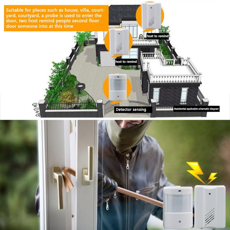 分體式紅外感應門鈴 二拖一