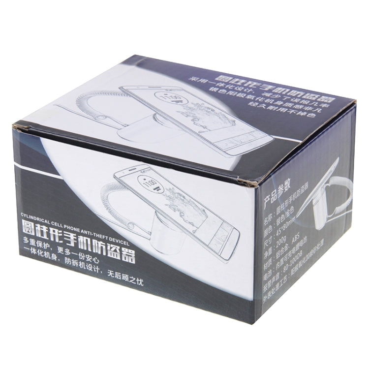 圓柱形手機防盜展示架/報警器,密碼遙控器解鎖 8pin接口蘋果設備適用