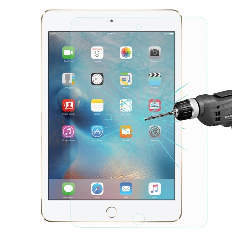 草帽王子 適用於蘋果iPad mini 4 0.33mm厚度 9H表面硬度 2.5D弧邊鋼化玻璃膜