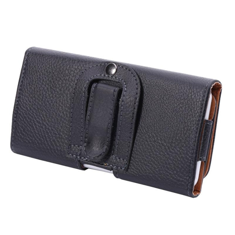 5.5寸通用 荔枝紋橫板背夾扣腰包