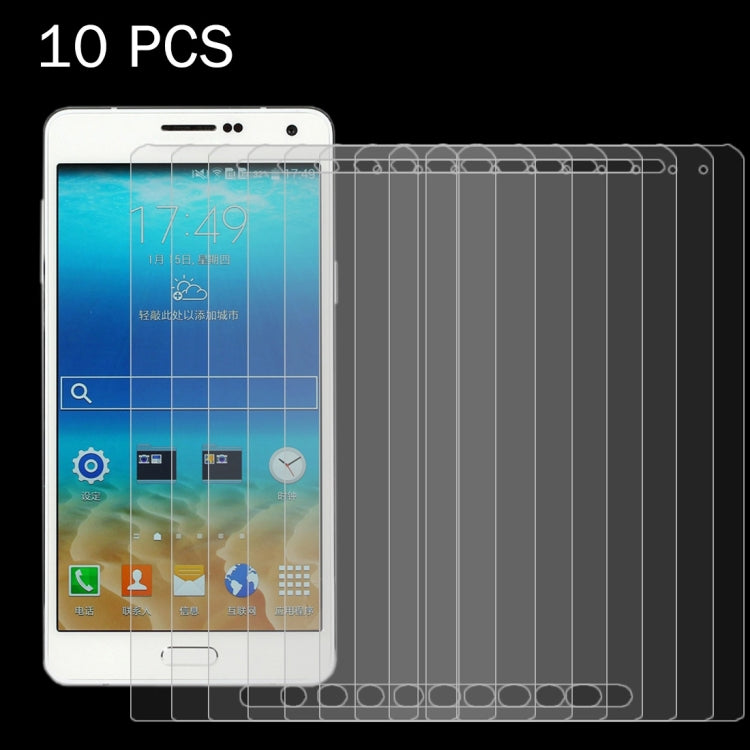 10片裝 適用於三星蓋樂世 A7 0.26mm厚度 9H表面硬度 2.5D弧邊 鋼化玻璃保護膜
