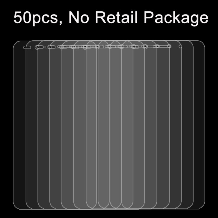 50pcs/裝 適用於華為榮耀7 Plus 0.26mm厚度 9H表面硬度 2.5D弧邊 鋼化玻璃保護膜套裝 裸膜
