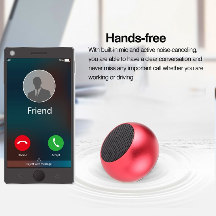 迷你金屬藍牙音箱, 免提功能, LED指示燈