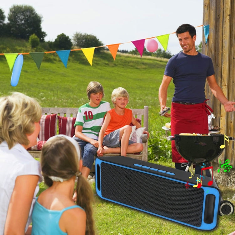 立體聲藍牙音響 便攜無線音箱，支持免提接聽電話&FM收音機&TF卡