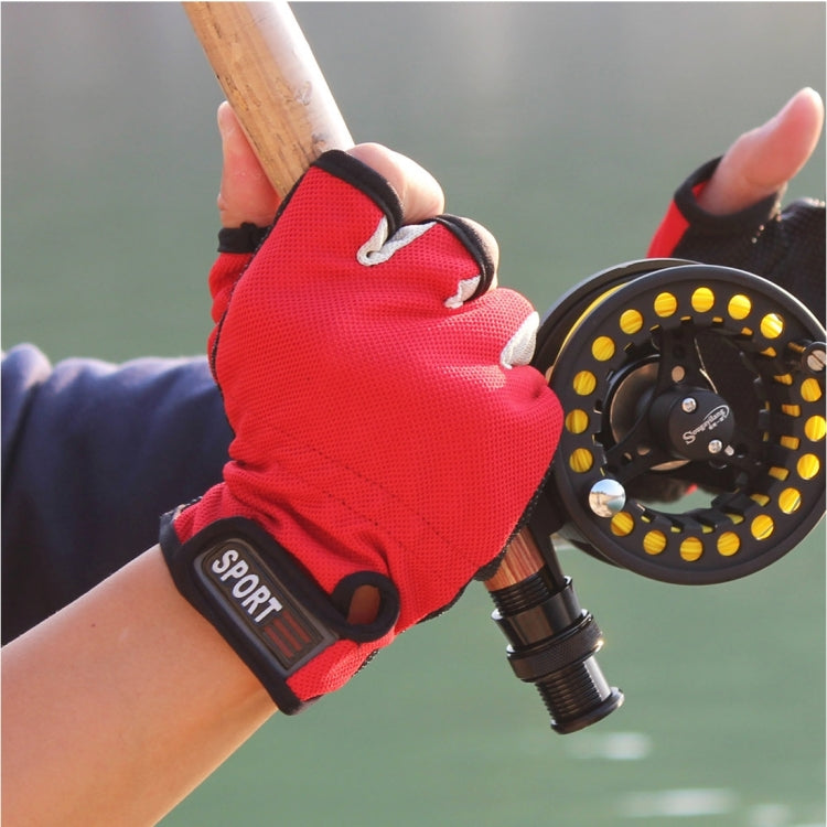 1對 露3根手指頭 透氣防滑 釣魚手套