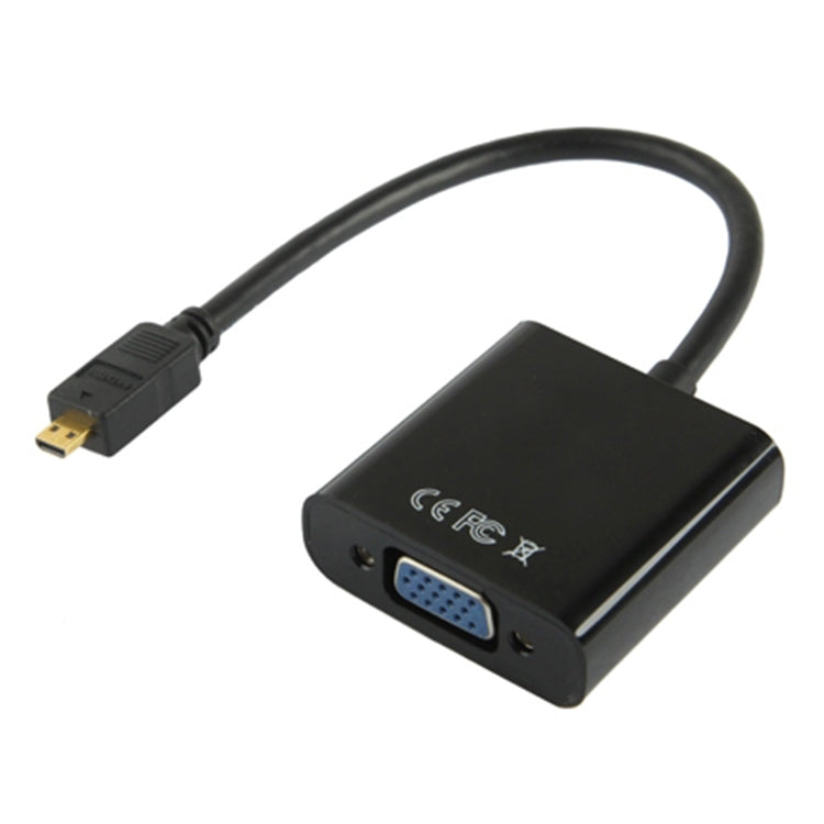 Micro HDMI to VGA轉接線, 配3.5音頻線, 22cm , Micro HDMI