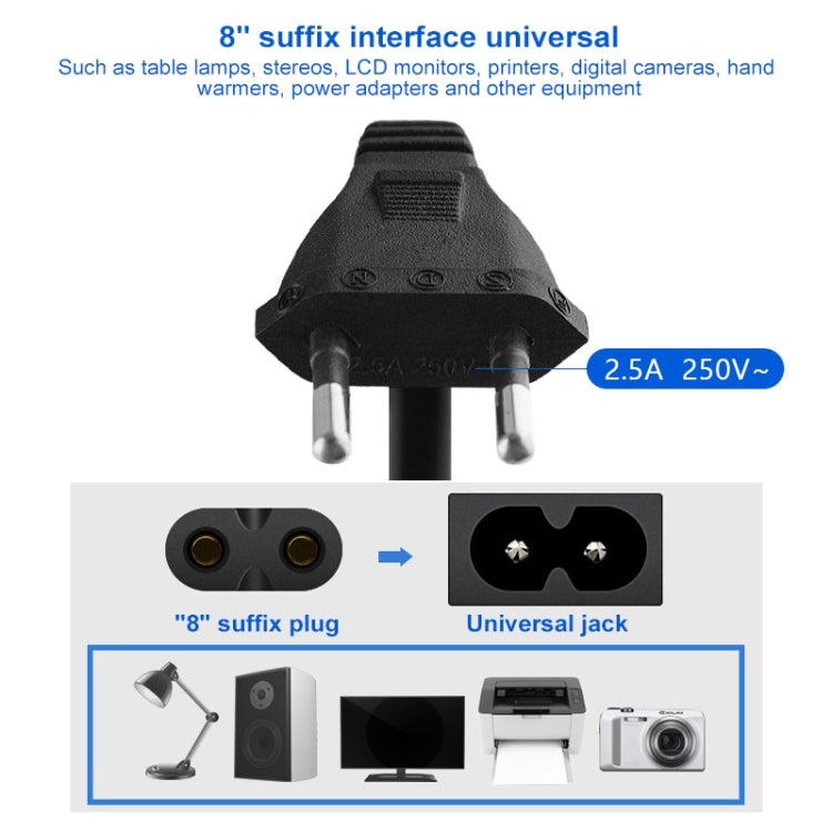 1.5m 2接口歐規筆記本電源線