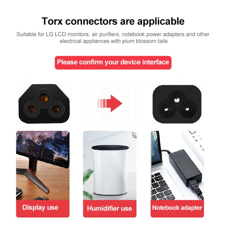 1.5m 3接口大英規筆記本電源線