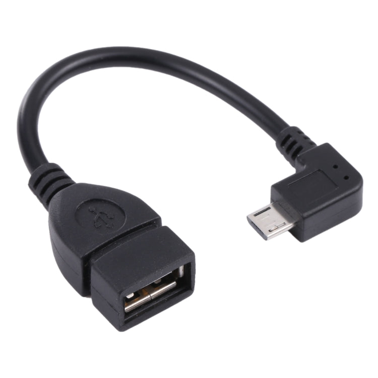 Micro USB 轉 USB 2.0接頭, 90度, 帶OTG,