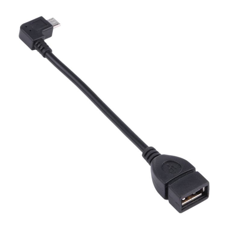 Micro USB 轉 USB 2.0接頭, 90度, 帶OTG,