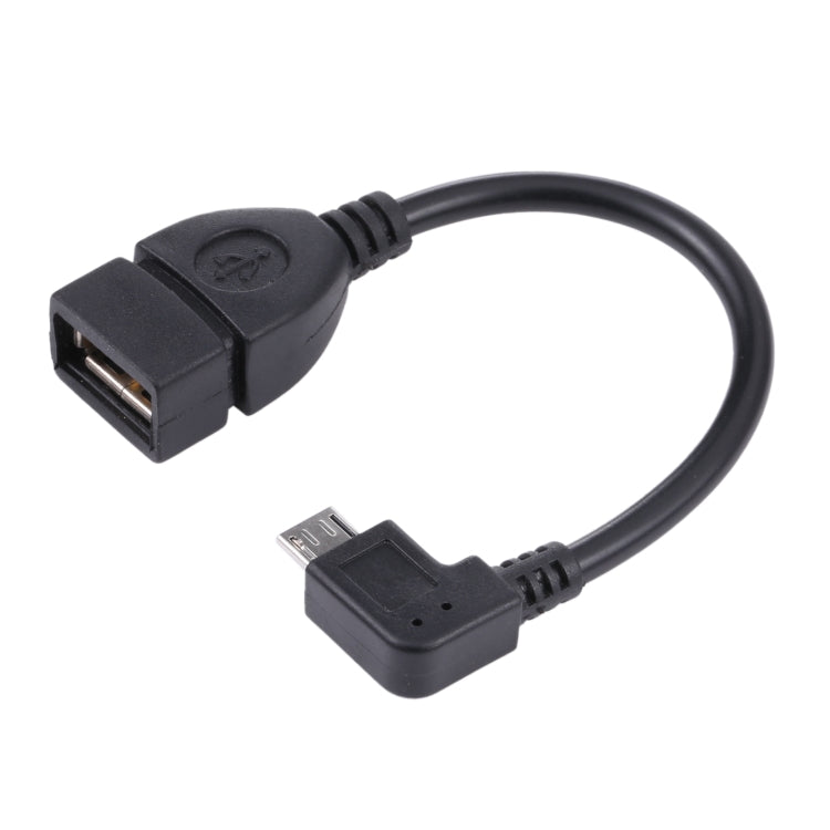 Micro USB 轉 USB 2.0接頭, 90度, 帶OTG,