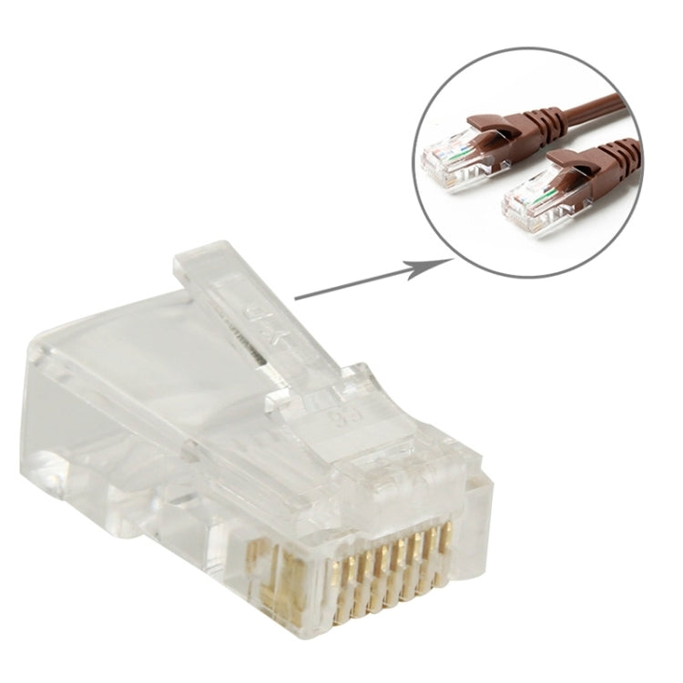 100pcs /Pack High-Performance RJ45 Connector Modular Plug, Gold: 3u 3 Feet