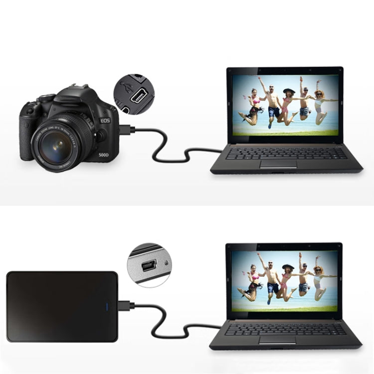 Mini USB 轉 USB 2.0 AM連接線, 線長: 29cm 90度轉角下彎