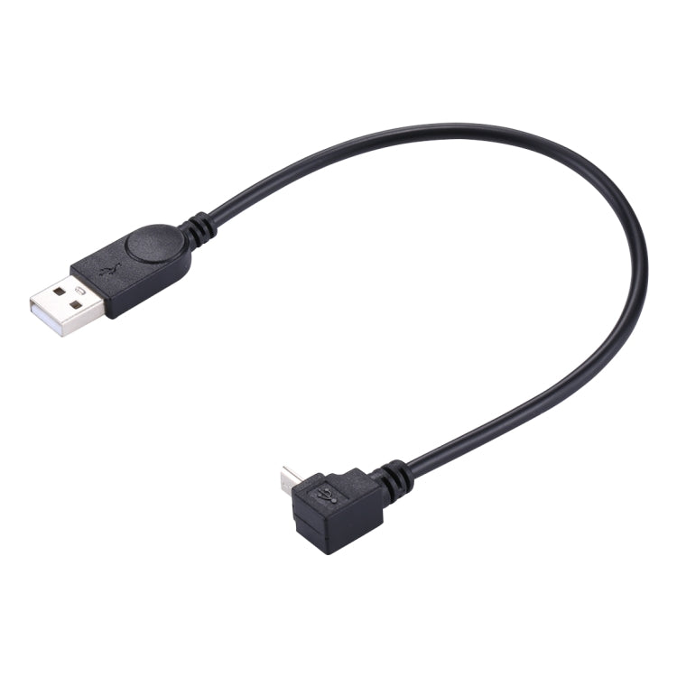 Micro USB 轉 USB 數據線 90度下彎, 29cm