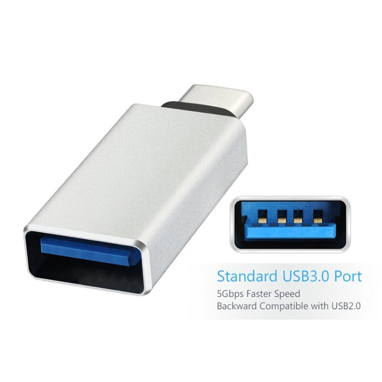 USB 3.1 Type-C公頭轉USB3.0母頭 金屬轉接頭