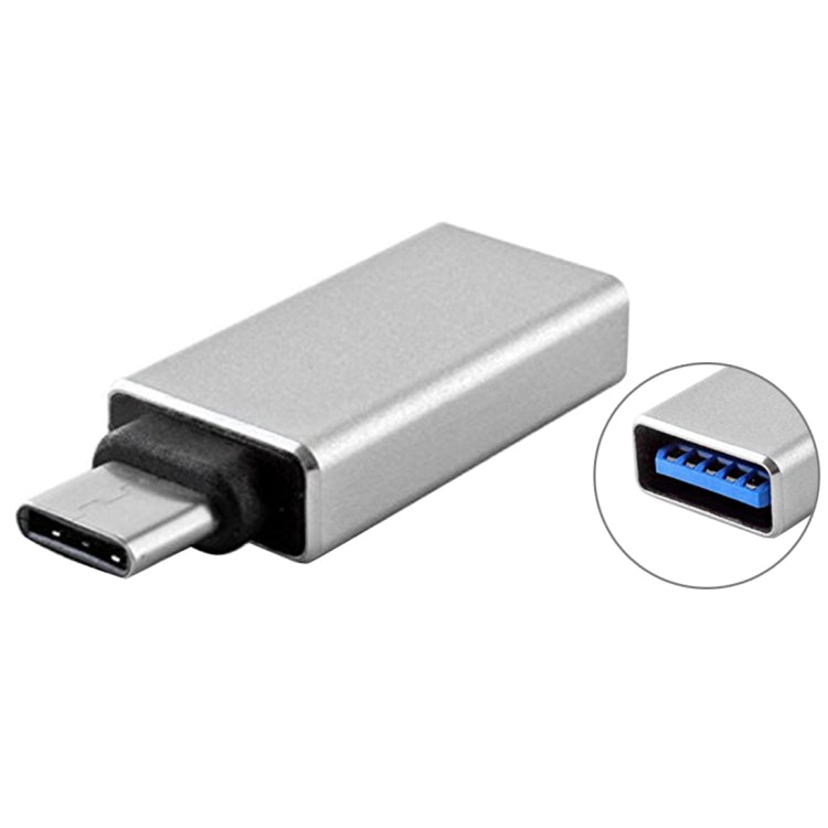USB 3.1 Type-C公頭轉USB3.0母頭 金屬轉接頭