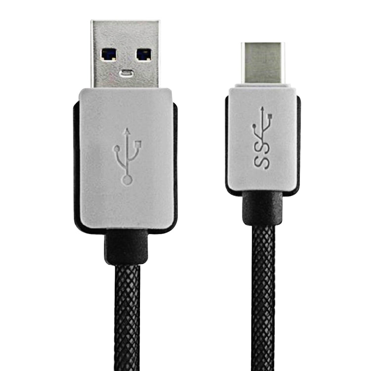 編織漁網USB 3.1 Type-C 轉 USB 3.0 AM 可過2A電流 充電/數據線, 長度1米