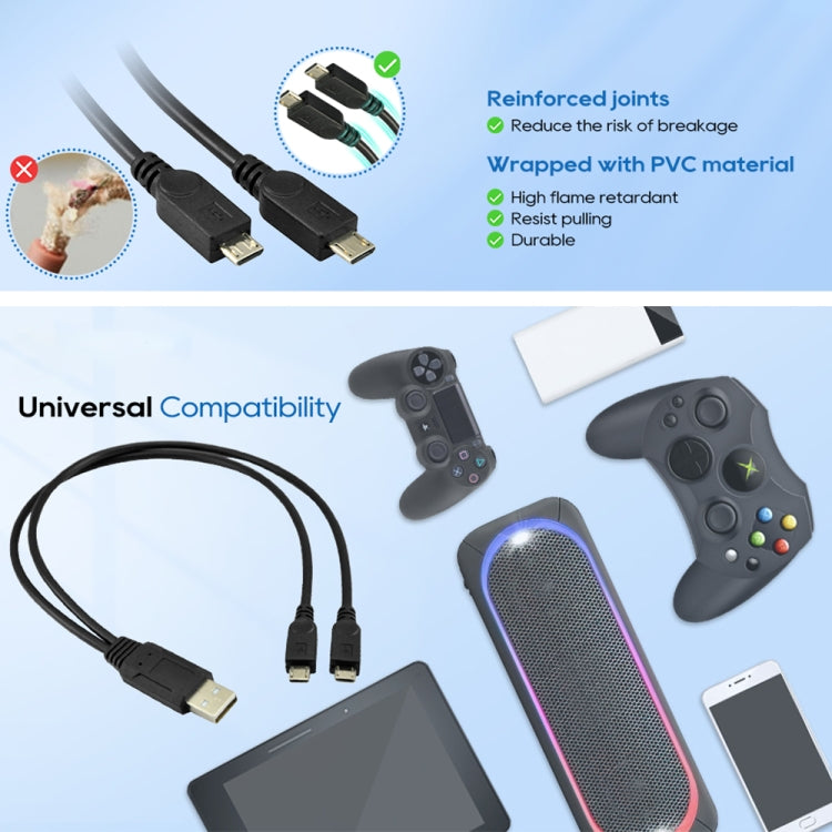USB 公 轉 雙Micro USB公 轉換線