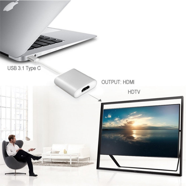 USB 3.1 Type-C 轉 HDMI轉接頭/適配線，線長約10厘米