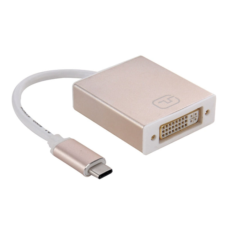 USB 3.1 Type-C 轉 DVI 24+5 轉接頭/適配線，線長約10厘米
