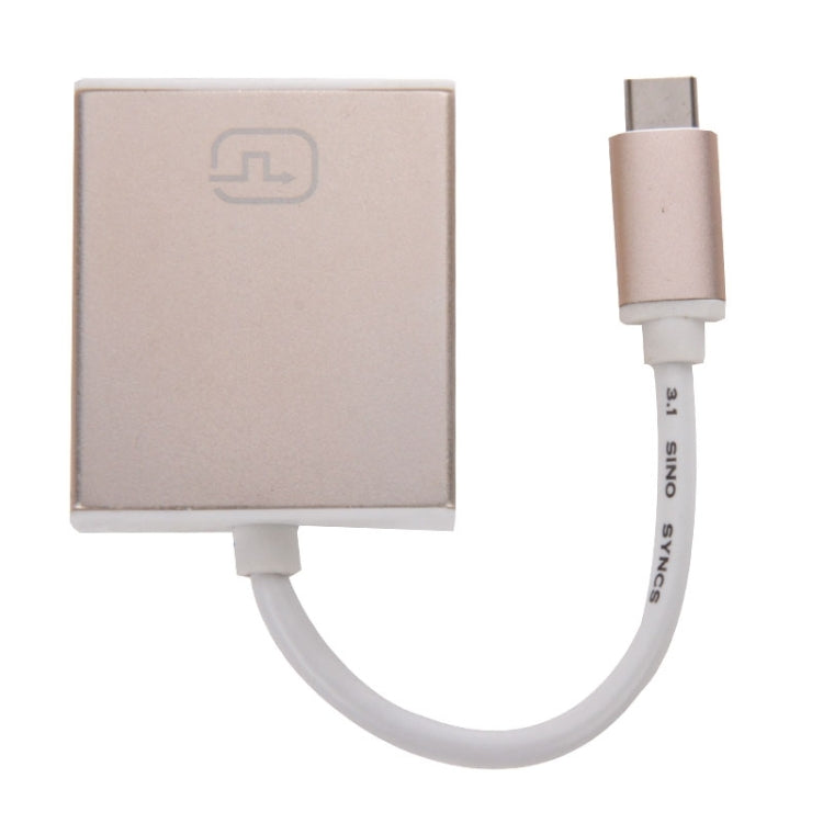 USB 3.1 Type-C 轉 DVI 24+5 轉接頭/適配線，線長約10厘米