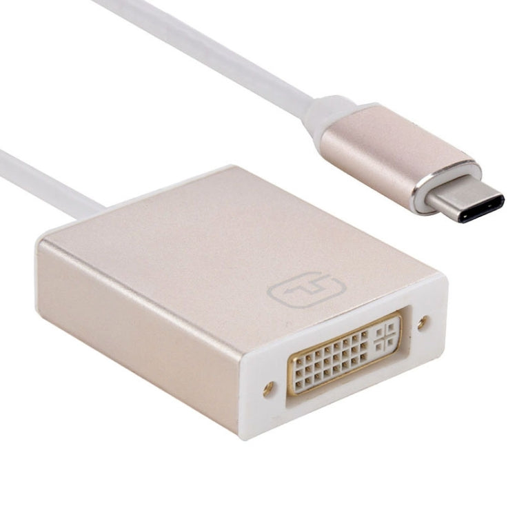 USB 3.1 Type-C 轉 DVI 24+5 轉接頭/適配線，線長約10厘米