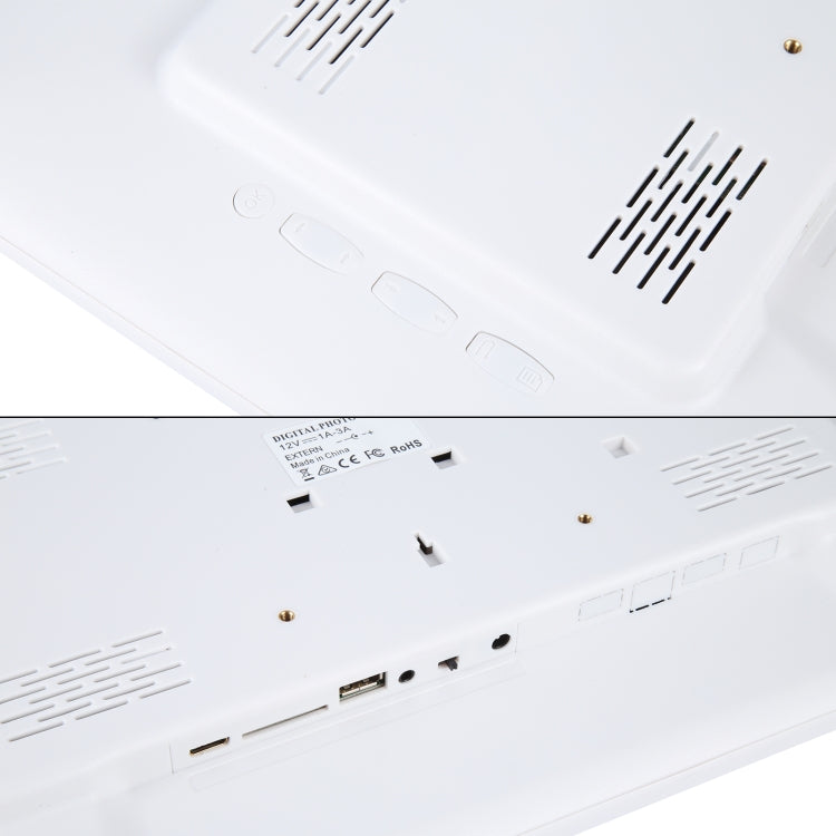 17 inch LED 显示多媒體數碼相框, 帶遙控 塑膠面板 白色