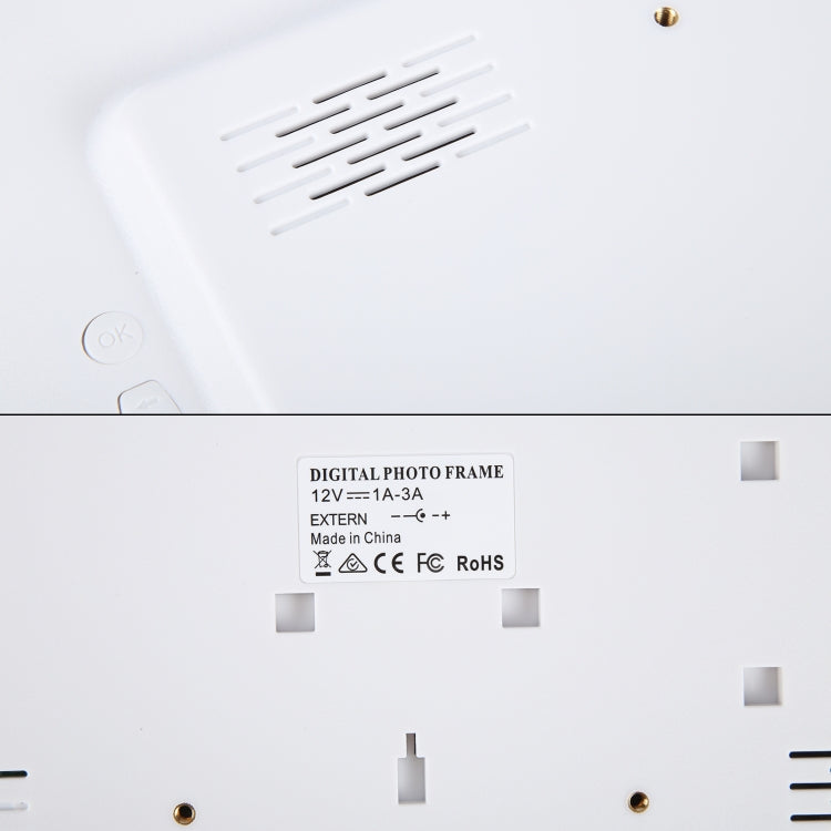 17 inch LED 显示多媒體數碼相框, 帶遙控 塑膠面板 白色